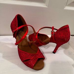 Elegant Red Dance Heels